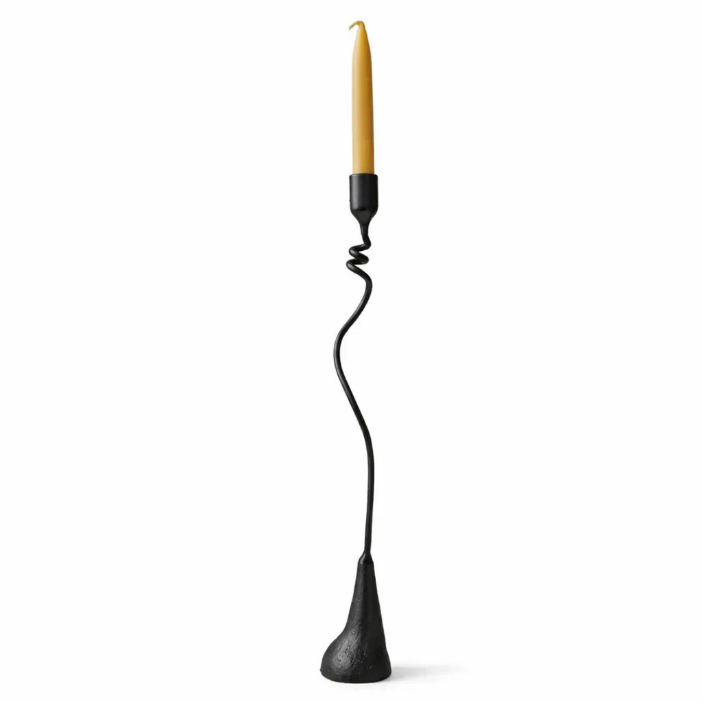Handmade Iron Candle Holder - Swirl