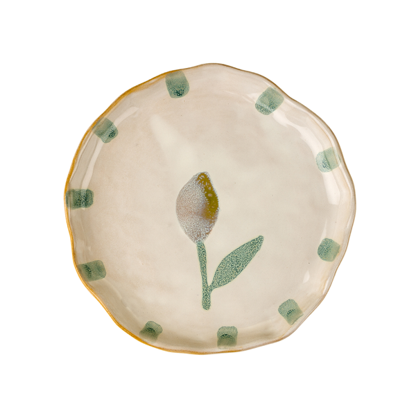 Painted Petals Plate - Lemon (Two Sizes Available)