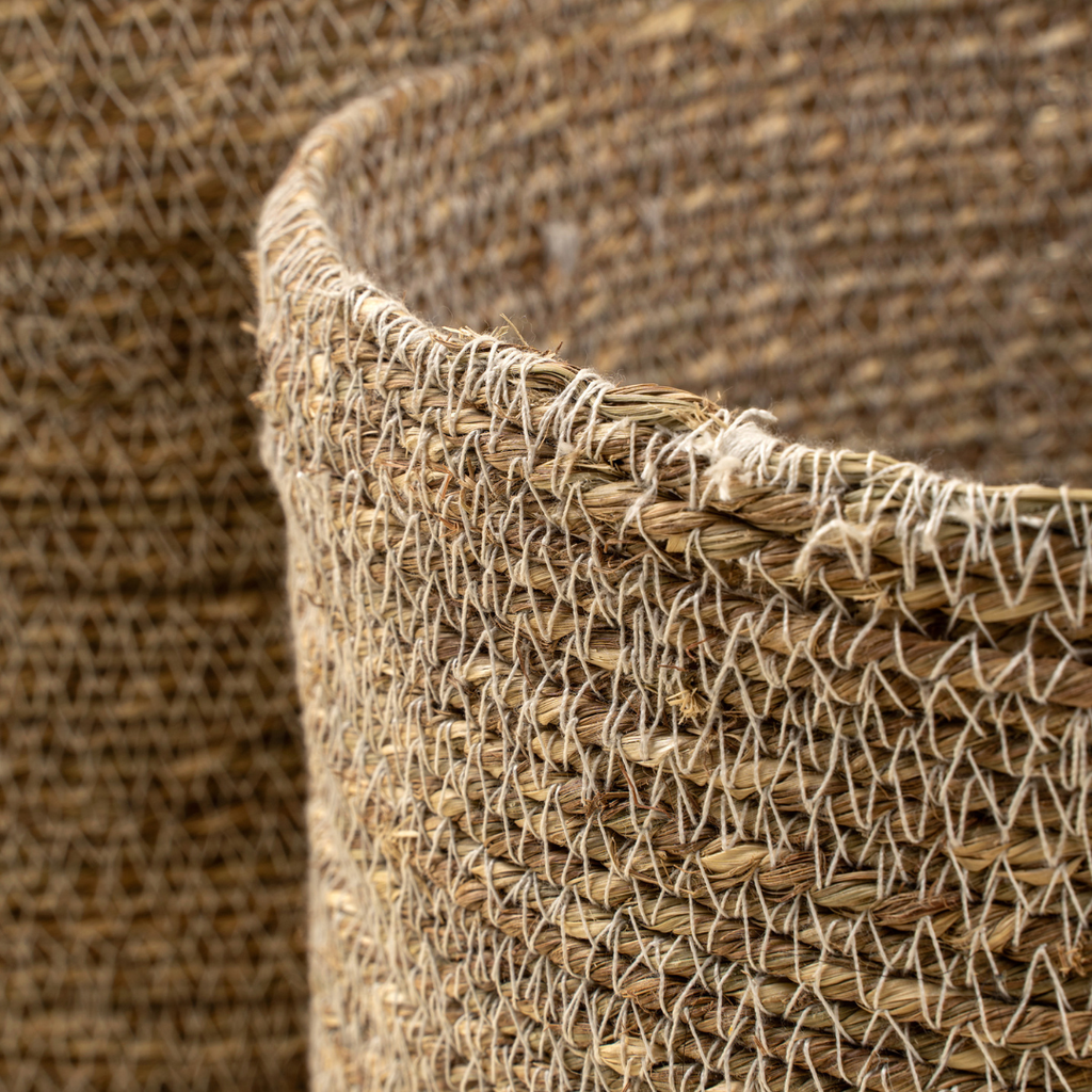 Costa Seagrass Baskets - White (Two Sizes Available)