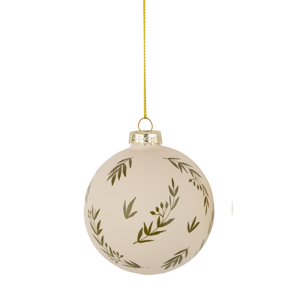 Botanical Glass Ball Ornaments (Two Styles Available)