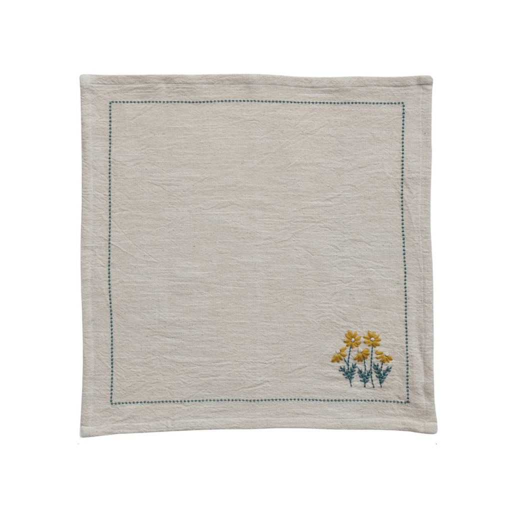 Floral Cotton Napkins (Sold Individually)