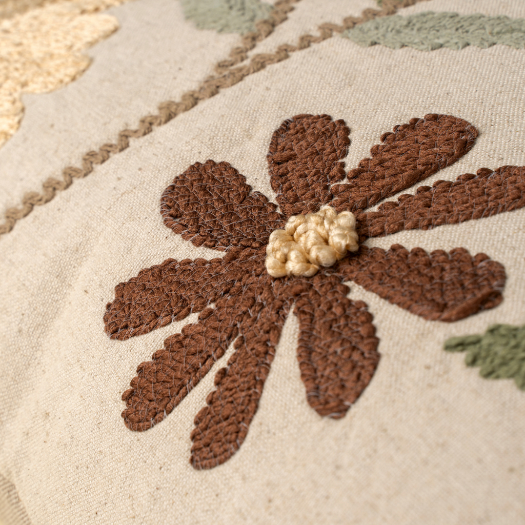 Florence Embroidered Pillow - 20" x 20"