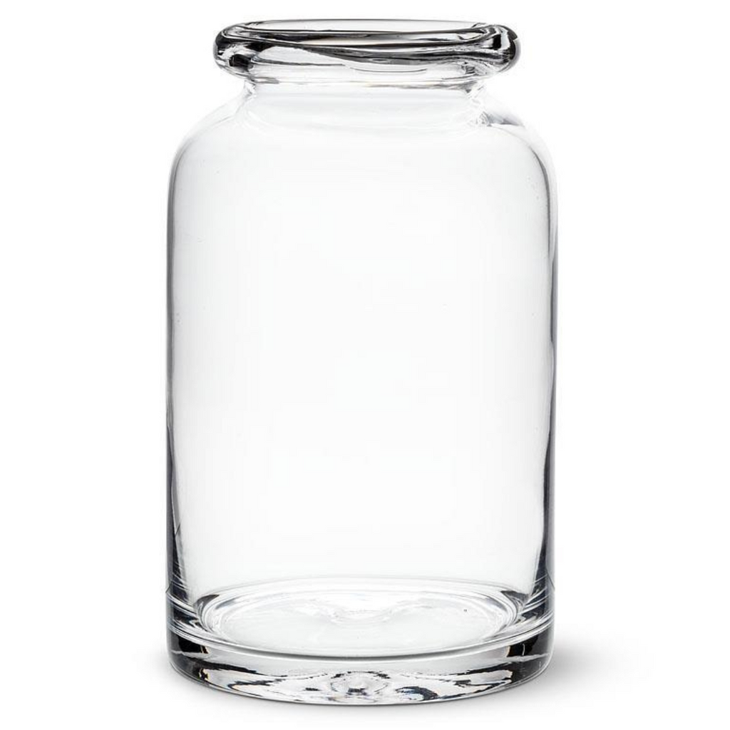 Wide Neck Glass Bottle Vase (Two Sizes Available)