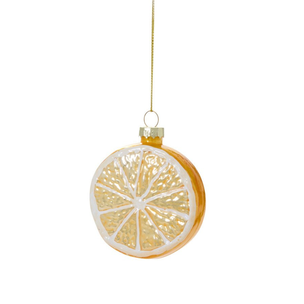 Glass Lemon Slice Ornament