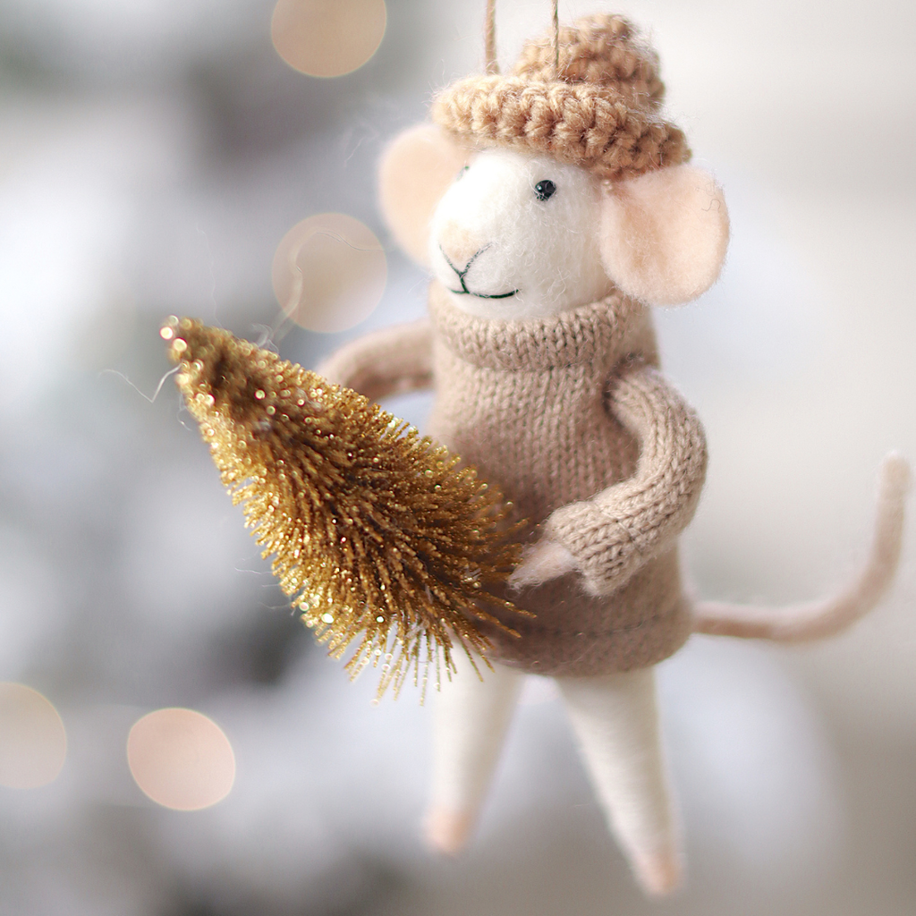 Cozy Cole Mouse Ornament