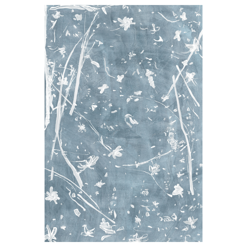 Frond Gestures Series - Powder Blue (Gallery Wrap Canvas)