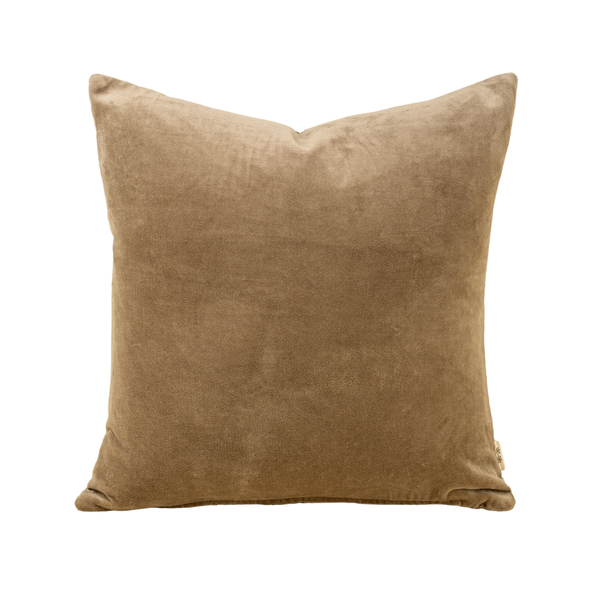 Vera Luxe Velvet Pillow - Birch  (20" x 20")