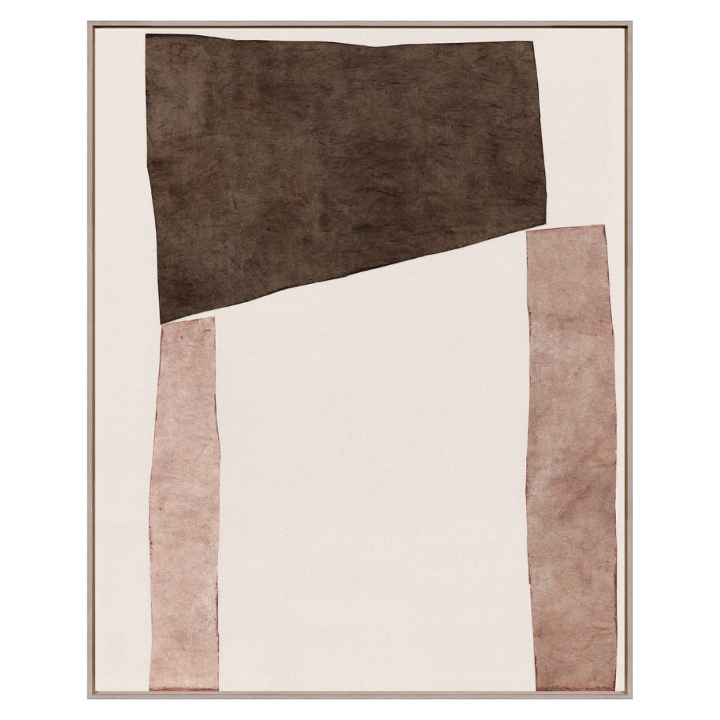 Edifice Series - Coffee & Dusty Rose (Framed Canvas)
