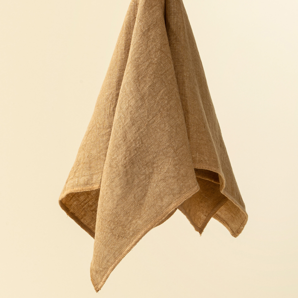 Set of 4 Stonewashed Linen Napkins - Mustard