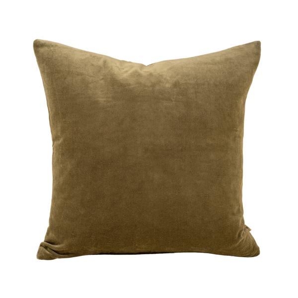 Vera Luxe Velvet Pillow - Olive (Two Sizes Available)