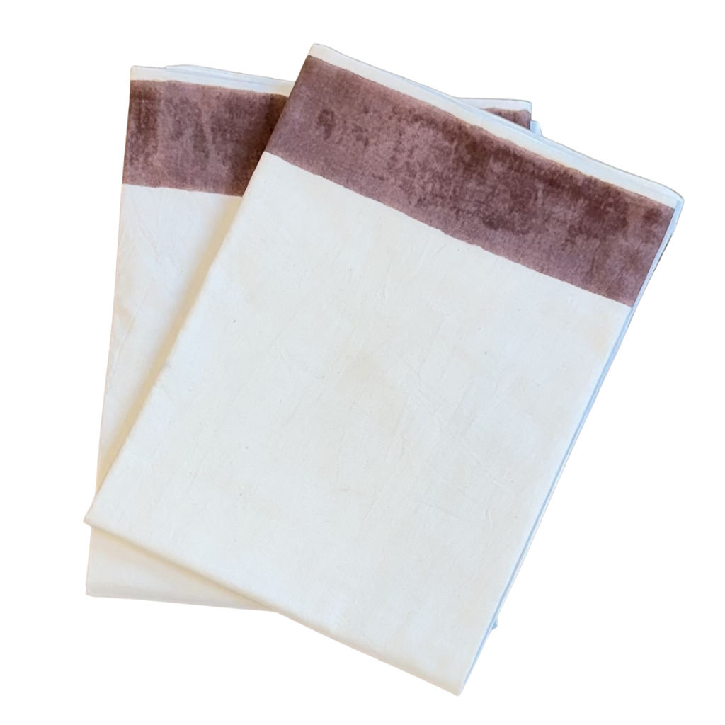 Single Border Shams - Mocha (Set of Two)