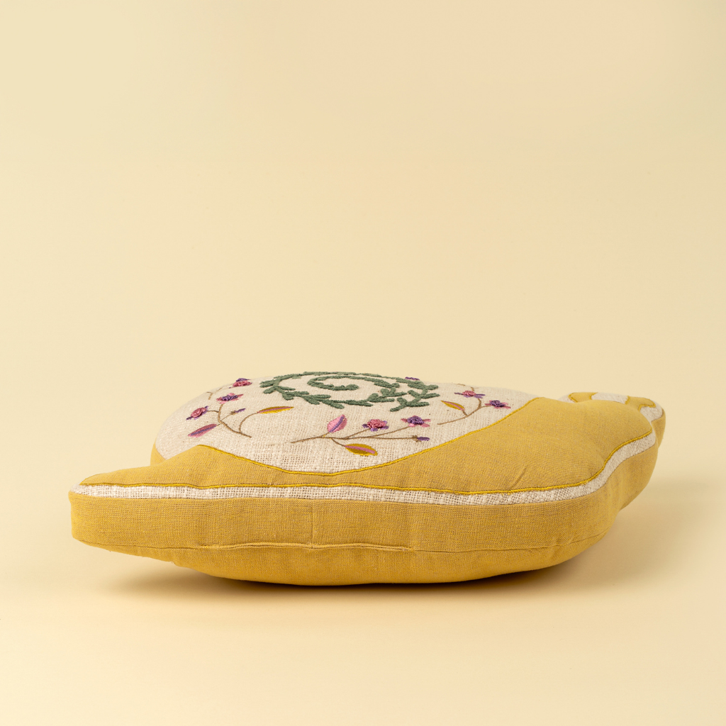 Embroidered Snail Pillow