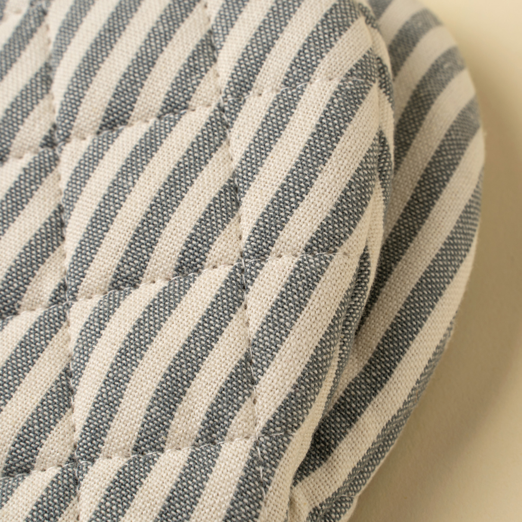 Hampton Stripe Oven Mitt - Slate Grey