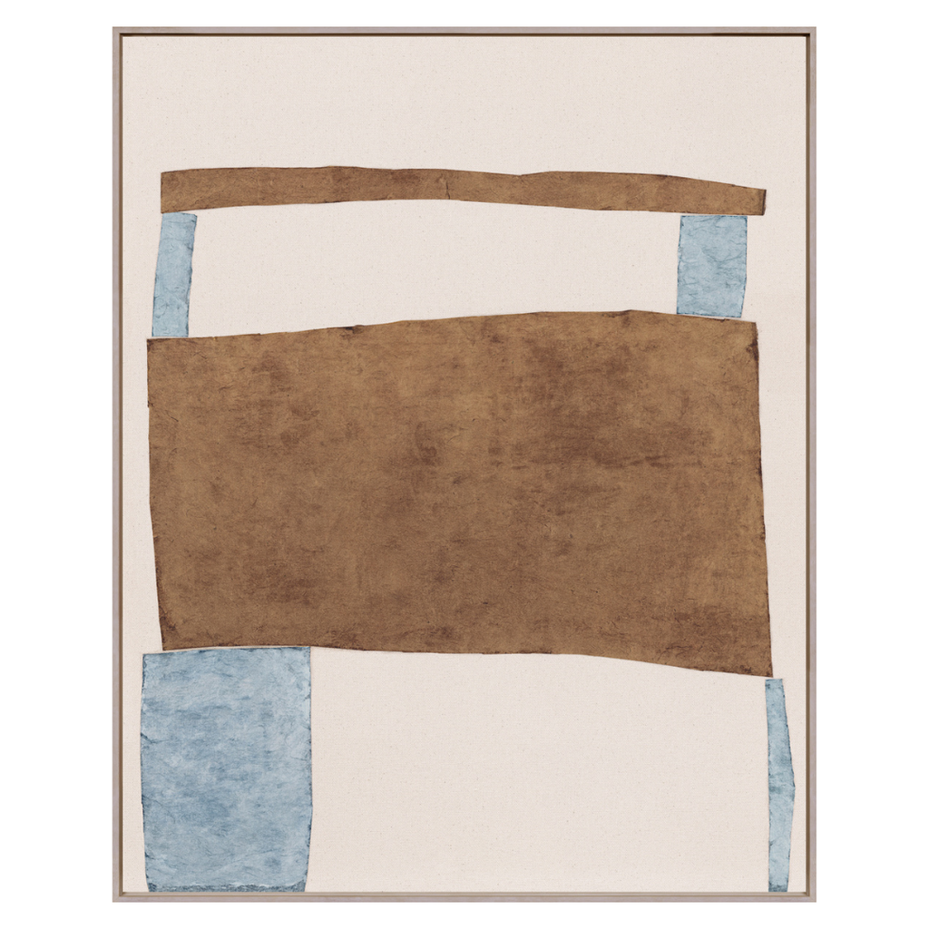 Edifice Series - Sky & Caramel (Framed Canvas)