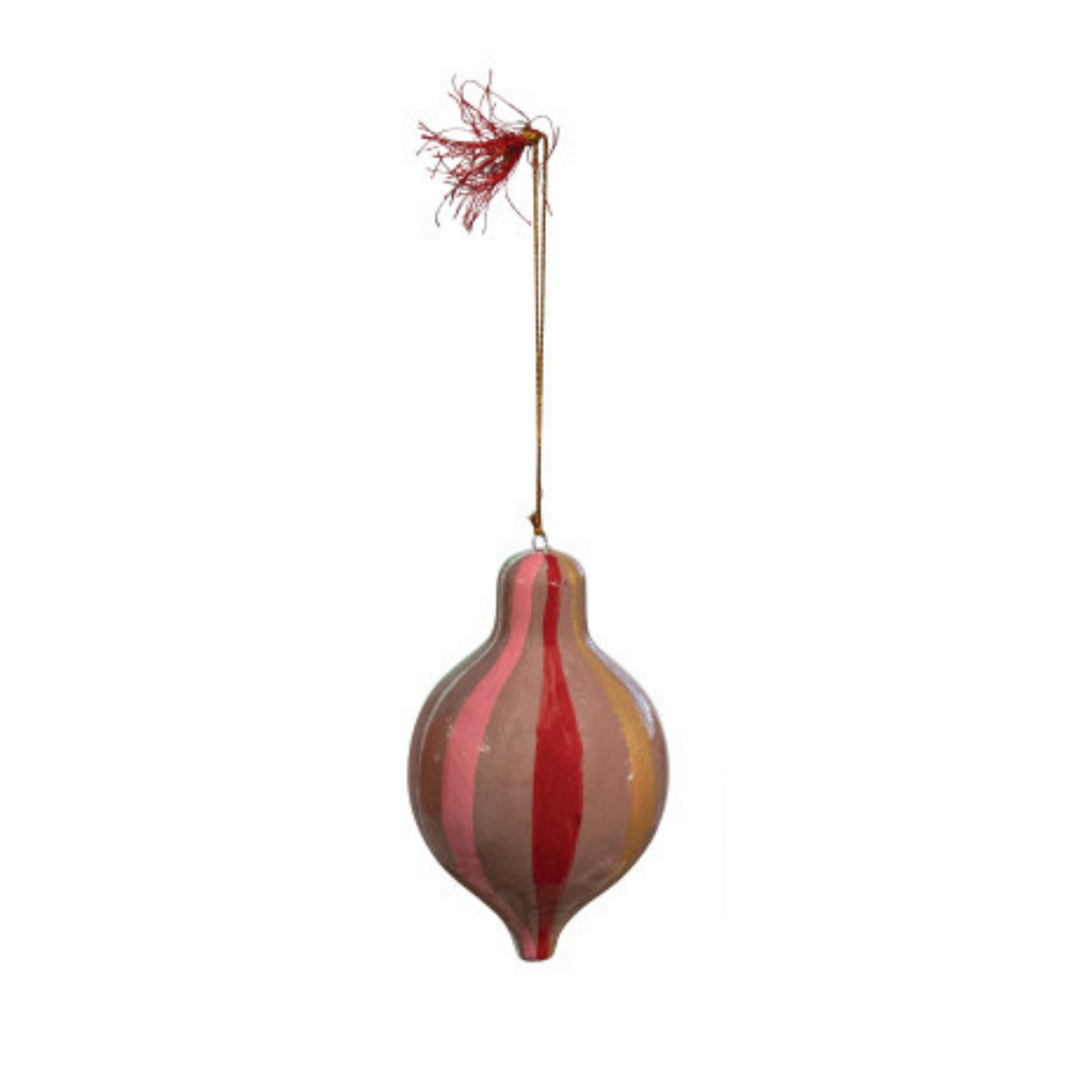 Striped Finial Ornaments (Four Colours Available)