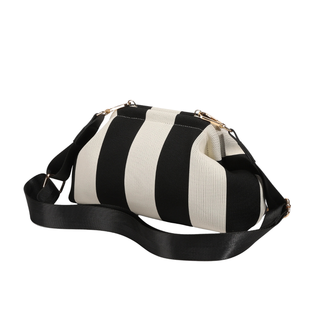 City Girl Pouch + Strap - Black/Ivory