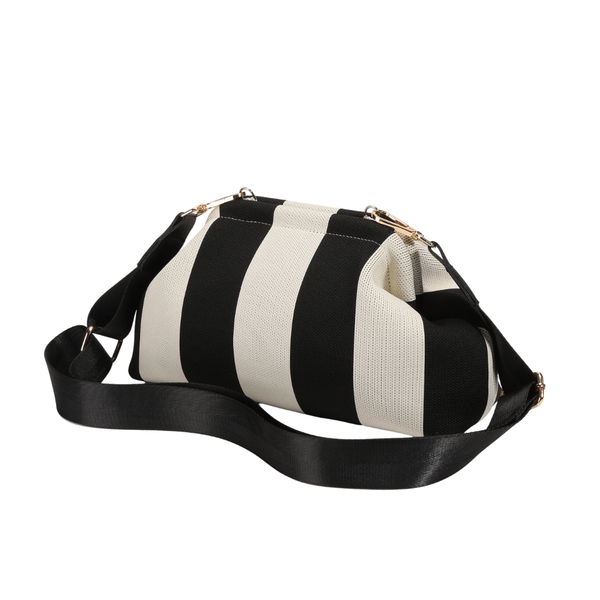 City Girl Pouch + Strap - Black/Ivory