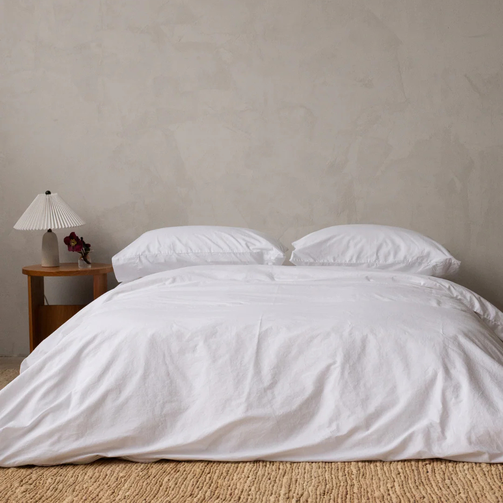 Cotton Duvet Cover - Chalk (Two Sizes Available)