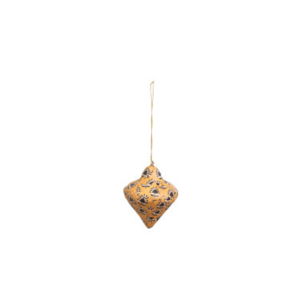 Block Printed Finial Ornaments (Eight Styles Available)