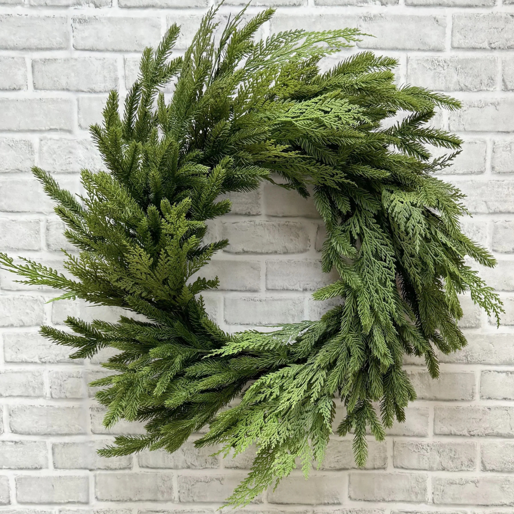 Spruce & Cedar Wreath - 28"D