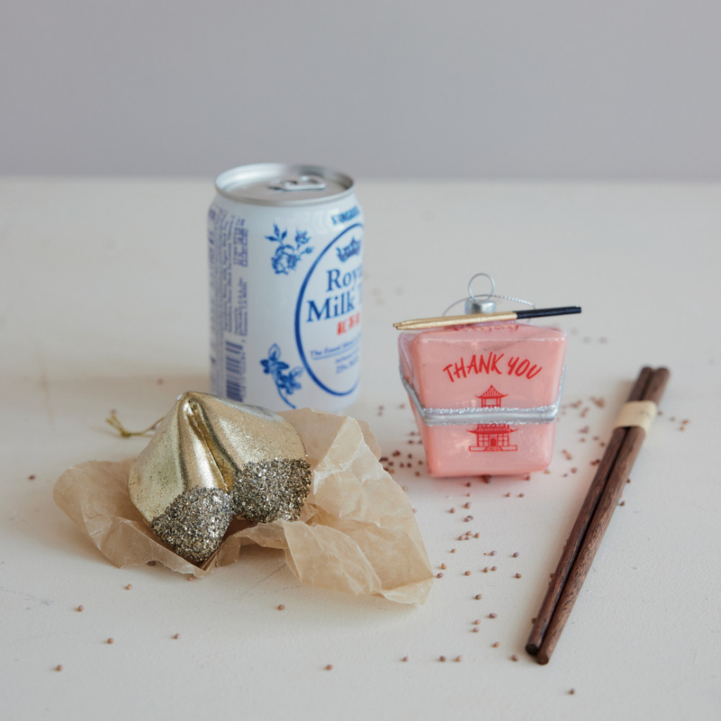 Fortune Cookie Glass Ornament