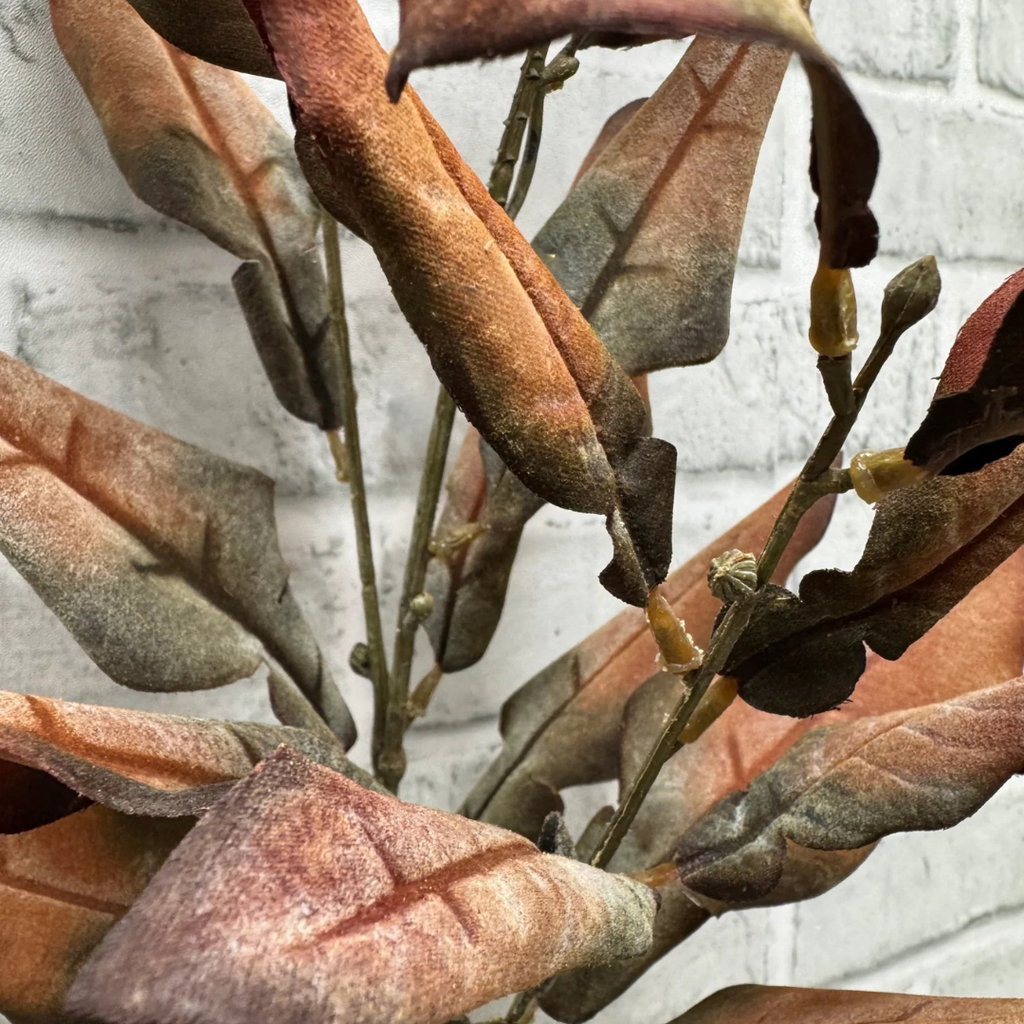 Rust Dried Leaves Stem - 38"H