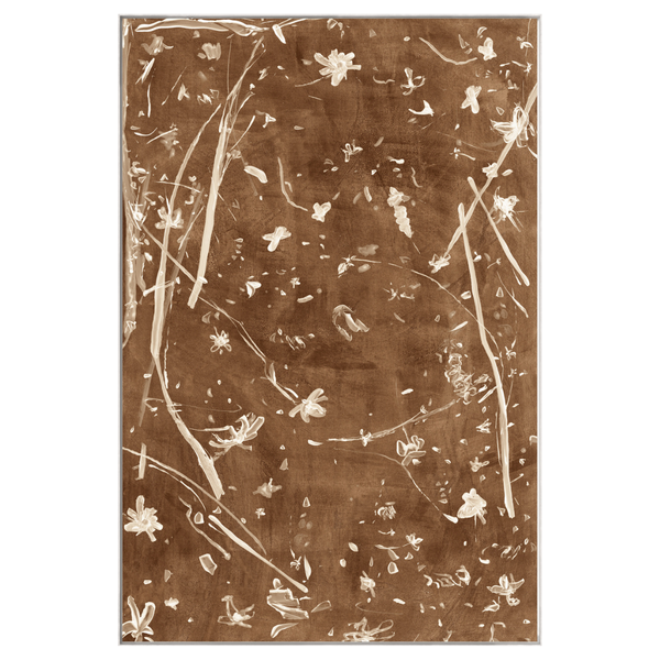 Frond Gestures Series - Mocha (Framed Canvas)