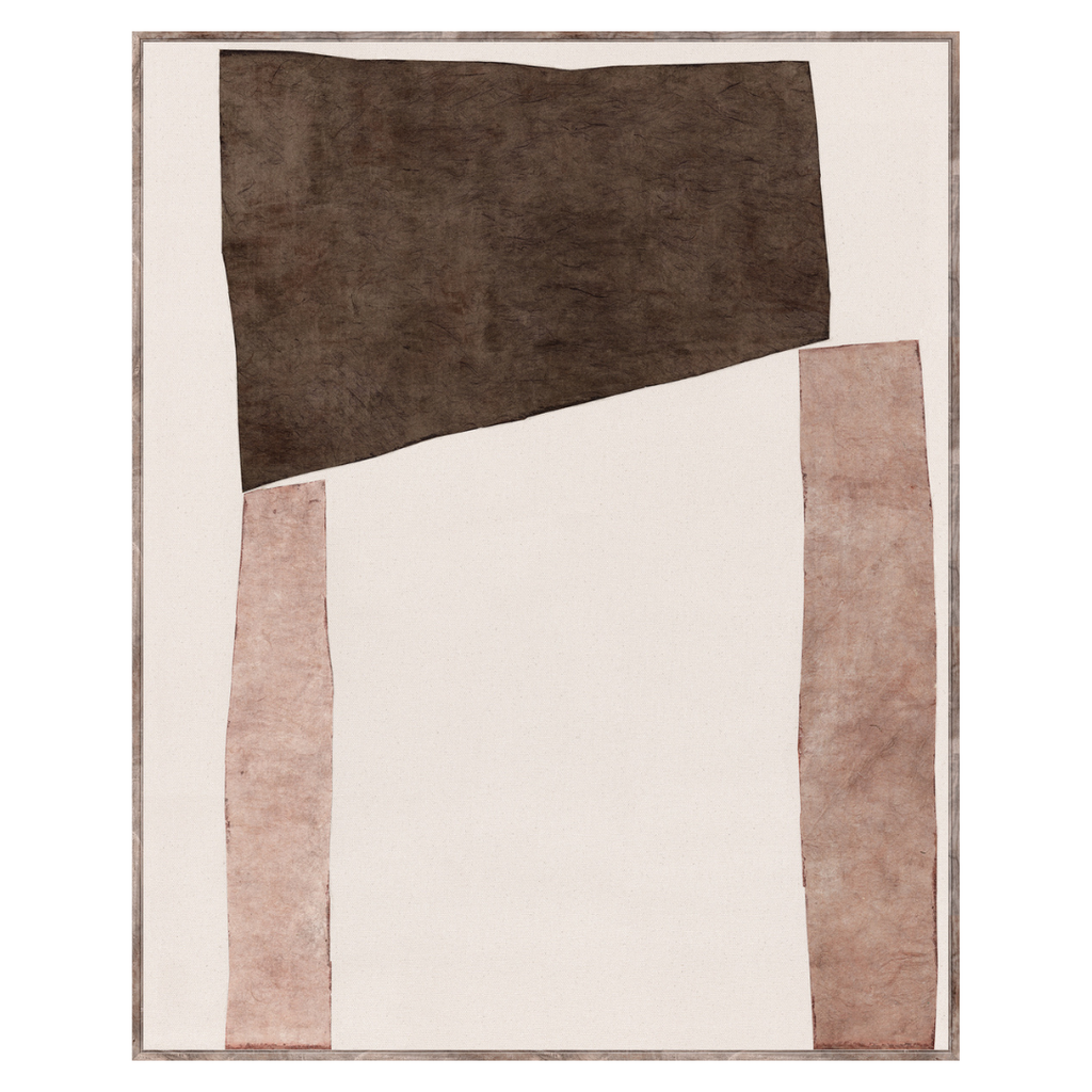 Edifice Series - Coffee & Dusty Rose (Framed Under Glass)