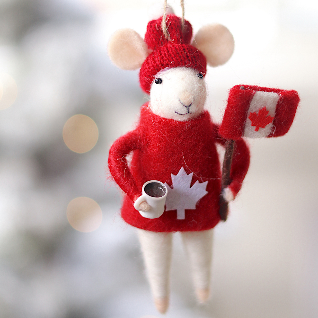 Cozy Canuck Mouse Ornament