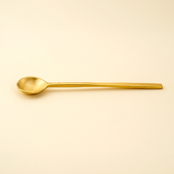 Polished Brass Salt Spoon