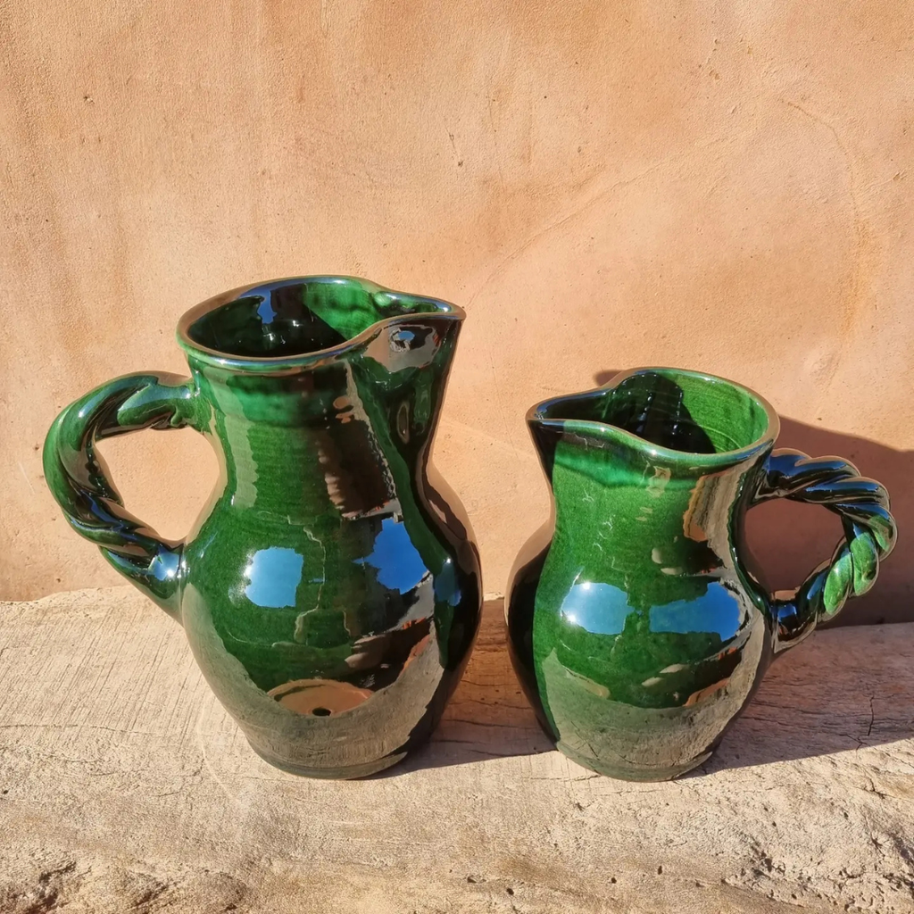 Handmade Braided Pitcher - Green