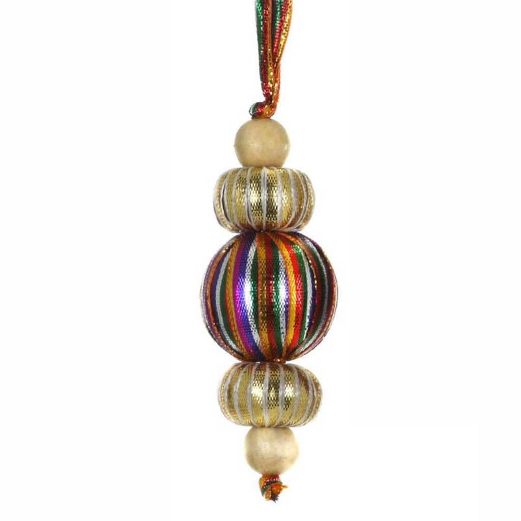 Beads & Ribbon Bauble Ornaments (Two Sizes Available)