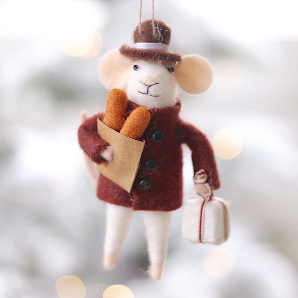 Baguette Benoit Mouse Ornament