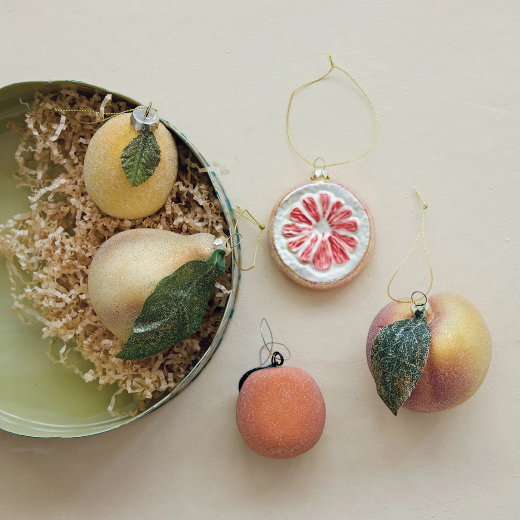 Orange Glitter Ornament