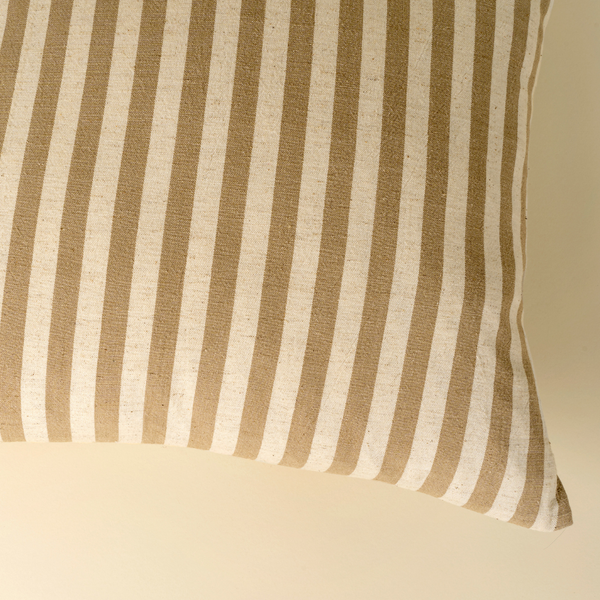 Narrow Stripe Pillow - Sand (20" x 20")