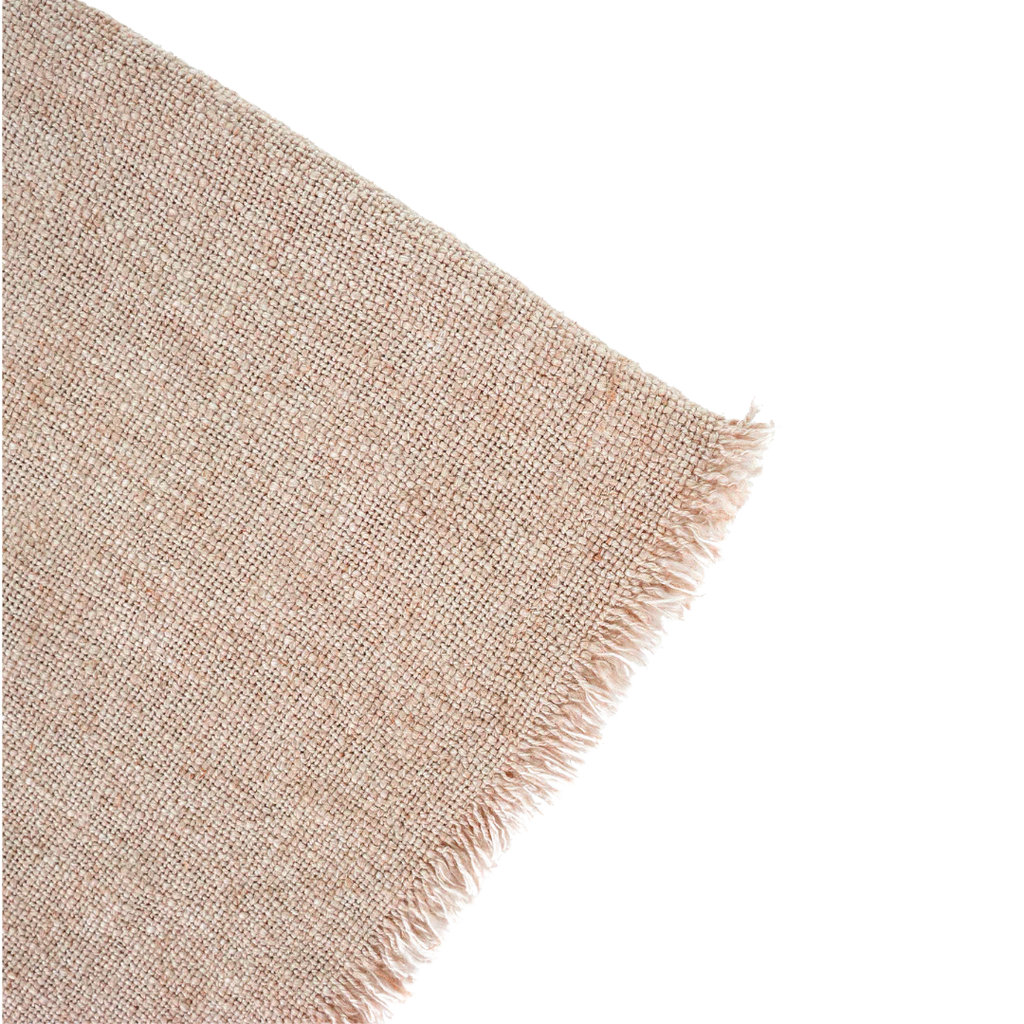 Selena Linen End of Bed Blanket - Blush