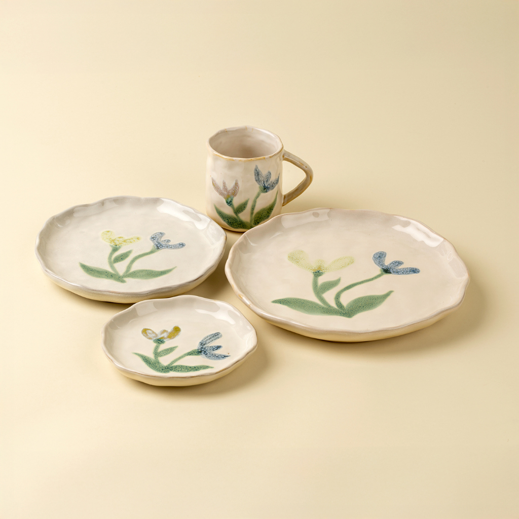 Painted Petals Plate - Iris