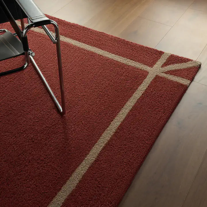 Dash & Albert - Sivra Bordered Maroon Cotton Rug