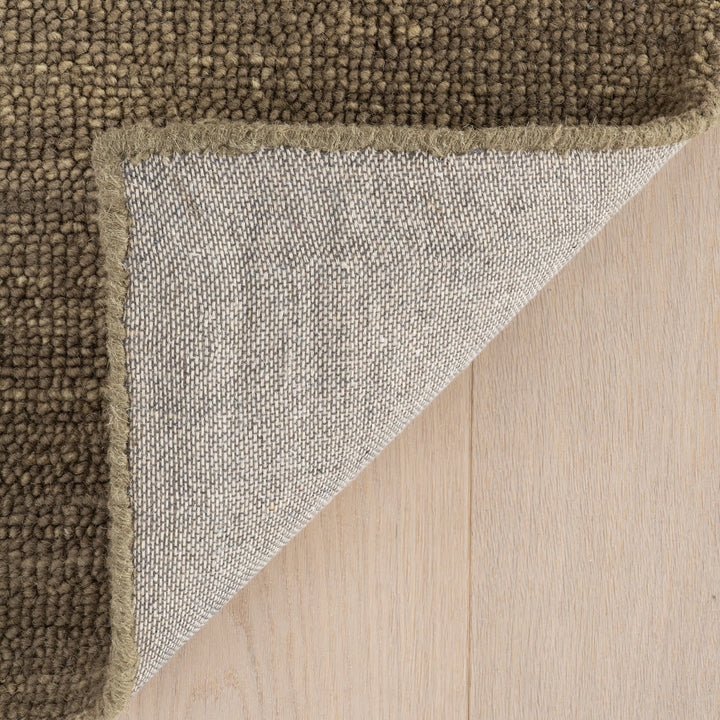 Dash & Albert - Hollis Solid Khaki Green Wool Rug