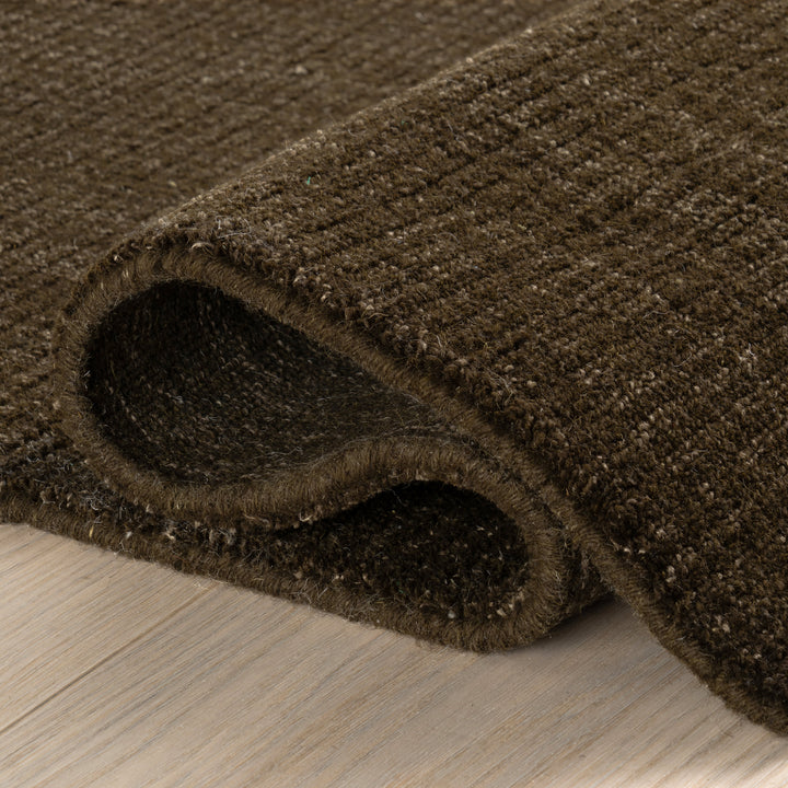 Dash & Albert - Crosby Solid Brown Wool Rug