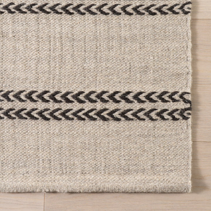 Dash & Albert - York Striped Grey Wool Rug