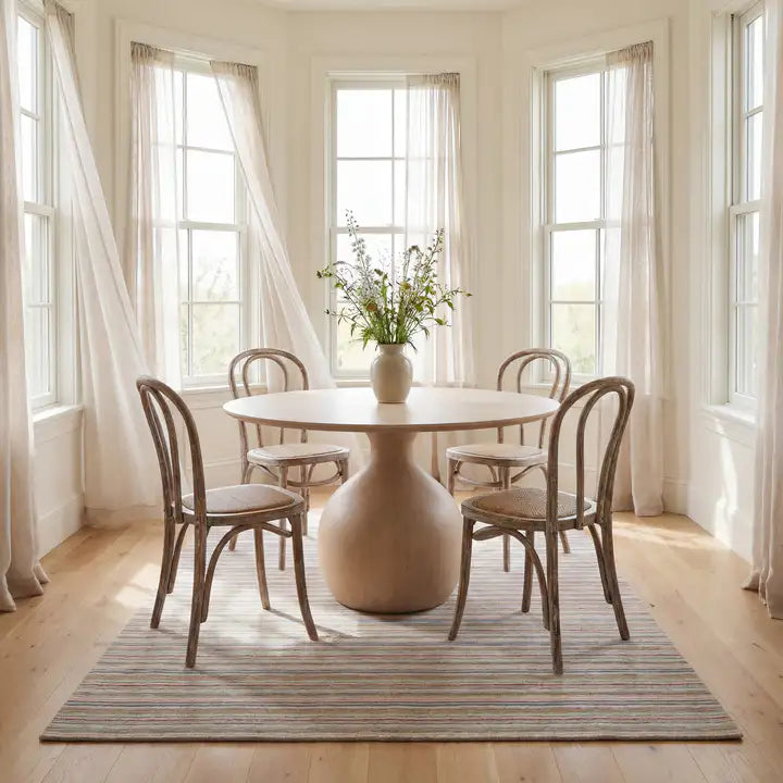 Dash & Albert - Brindle Stripe Clay Hand Loom Knotted Wool Rug