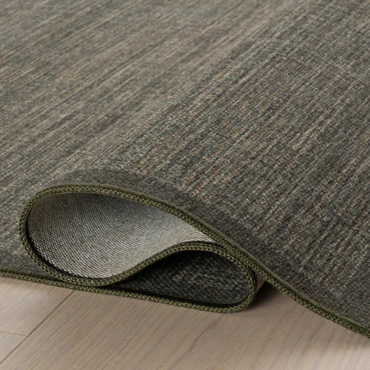 Dash & Albert - Palmer Modern Solid Green Machine Washable Rug