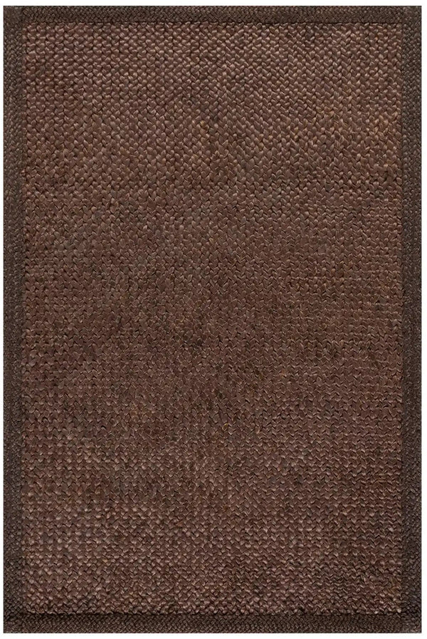 Dash & Albert - Thale Chocolate Brown Textured Handmade Jute Rug