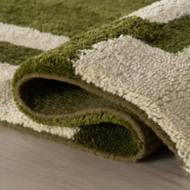 Dash & Albert - Orlina Bordered Green Cotton Rug