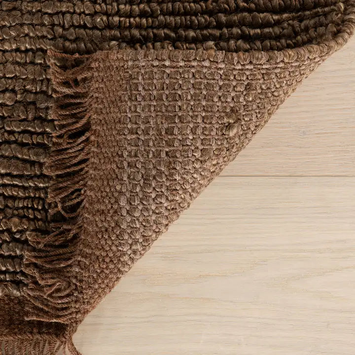 Dash & Albert - Varnu Textured Handmade Brown Jute Rug