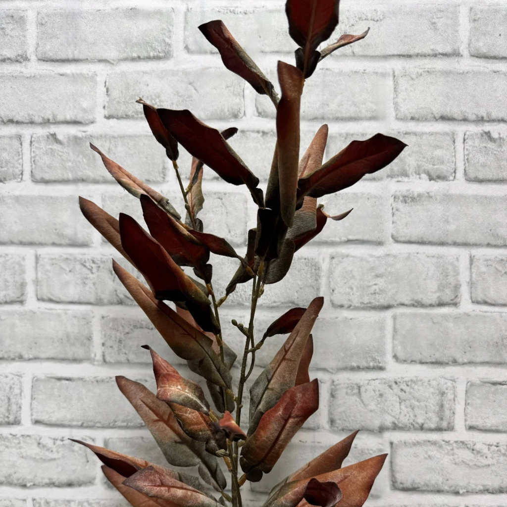 Rust Dried Leaves Stem - 38"H