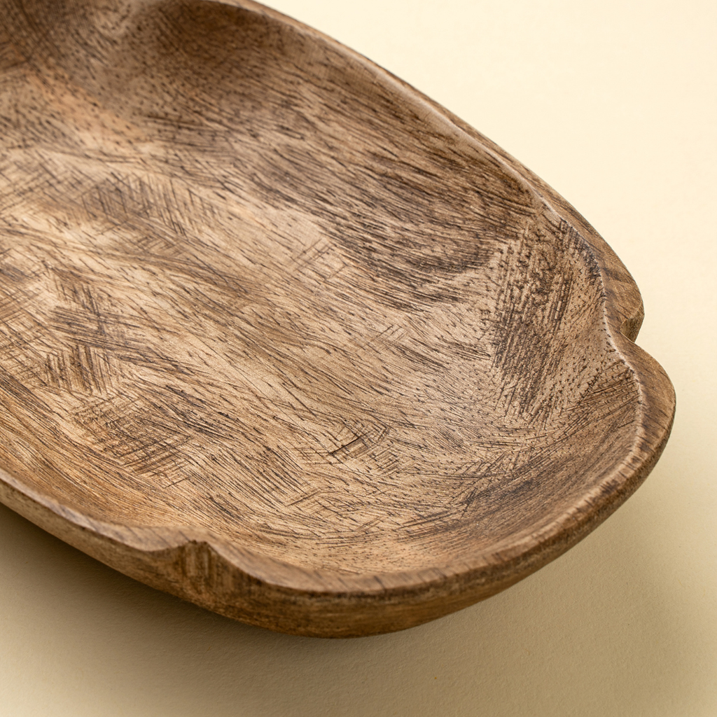 Spade Carved Dish - Oval