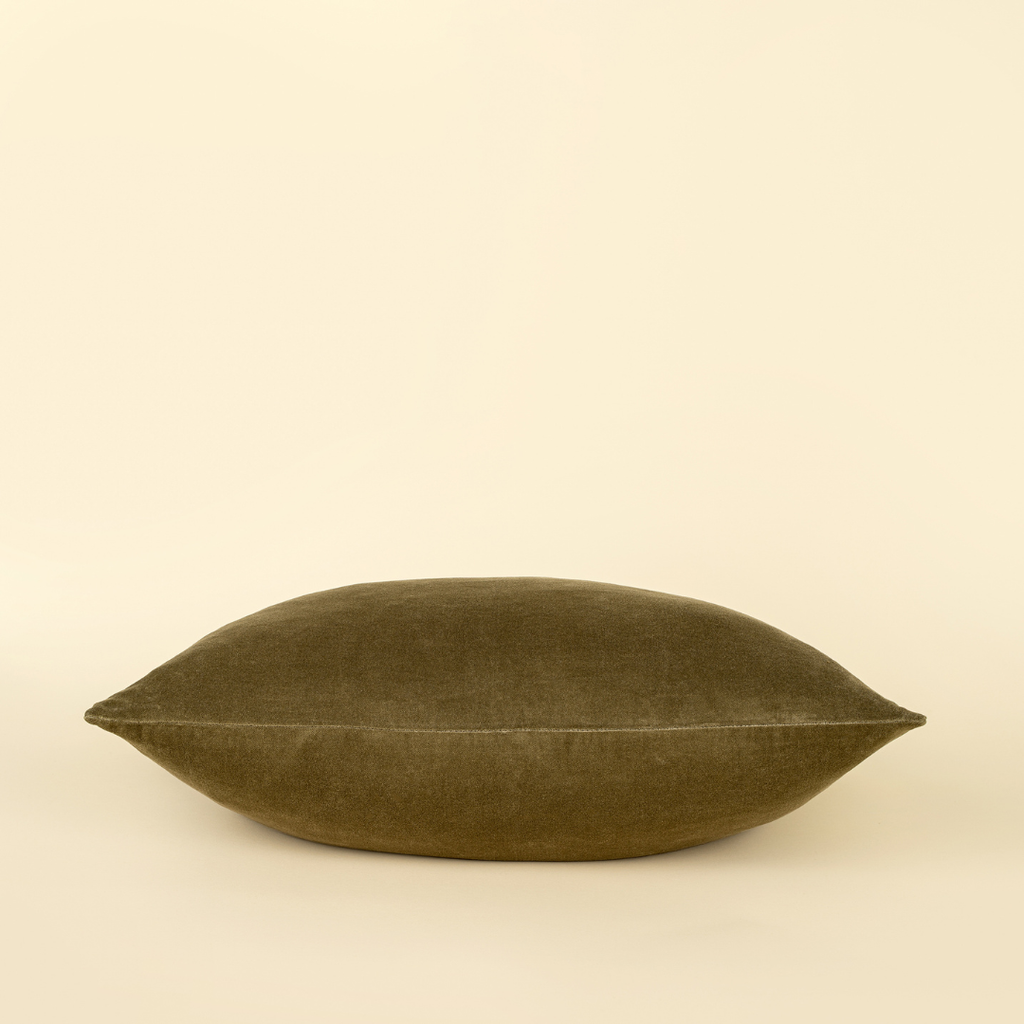 Vera Luxe Velvet Pillow - Olive (Two Sizes Available)