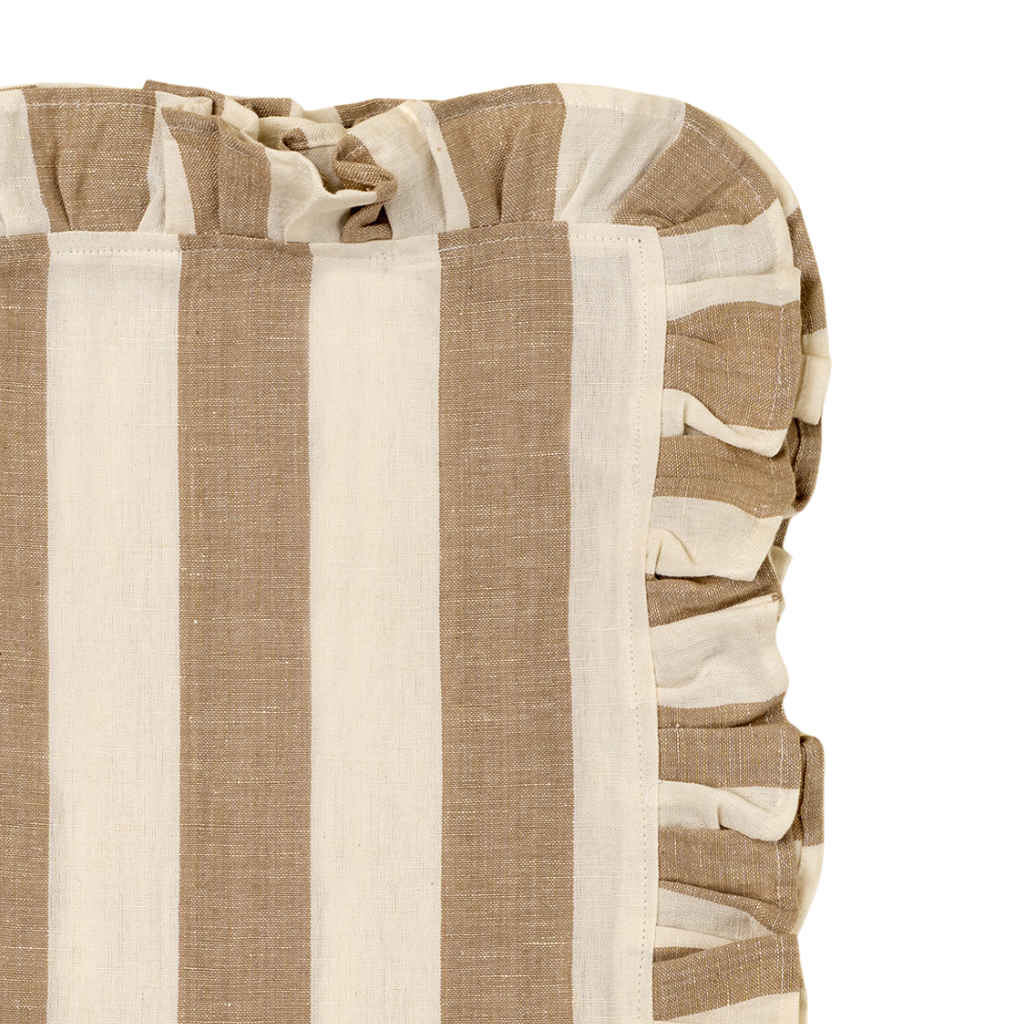Ruffle Stripe Tea Towels - Beige (Two Styles Available)